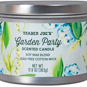 NEW Trader Joe's Garden Party Scented Candle 12.8 oz Soy Wax Blend Limited Ed